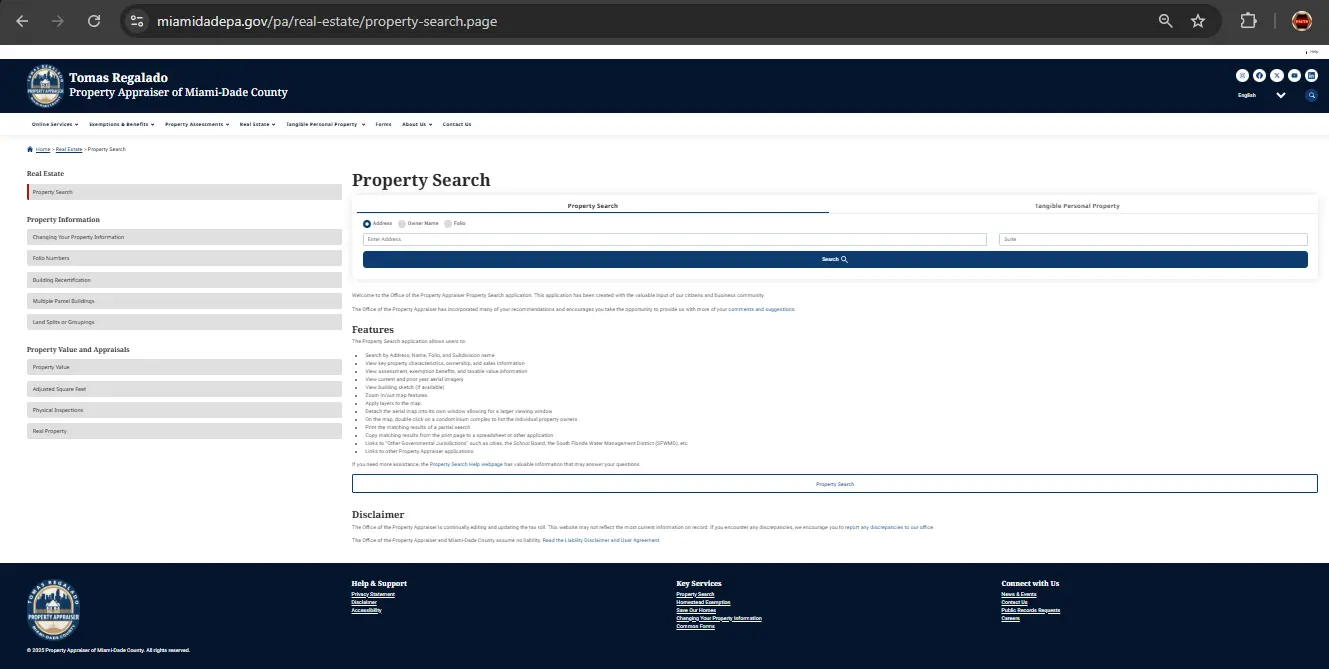 Miami-Dade County Property Appraiser